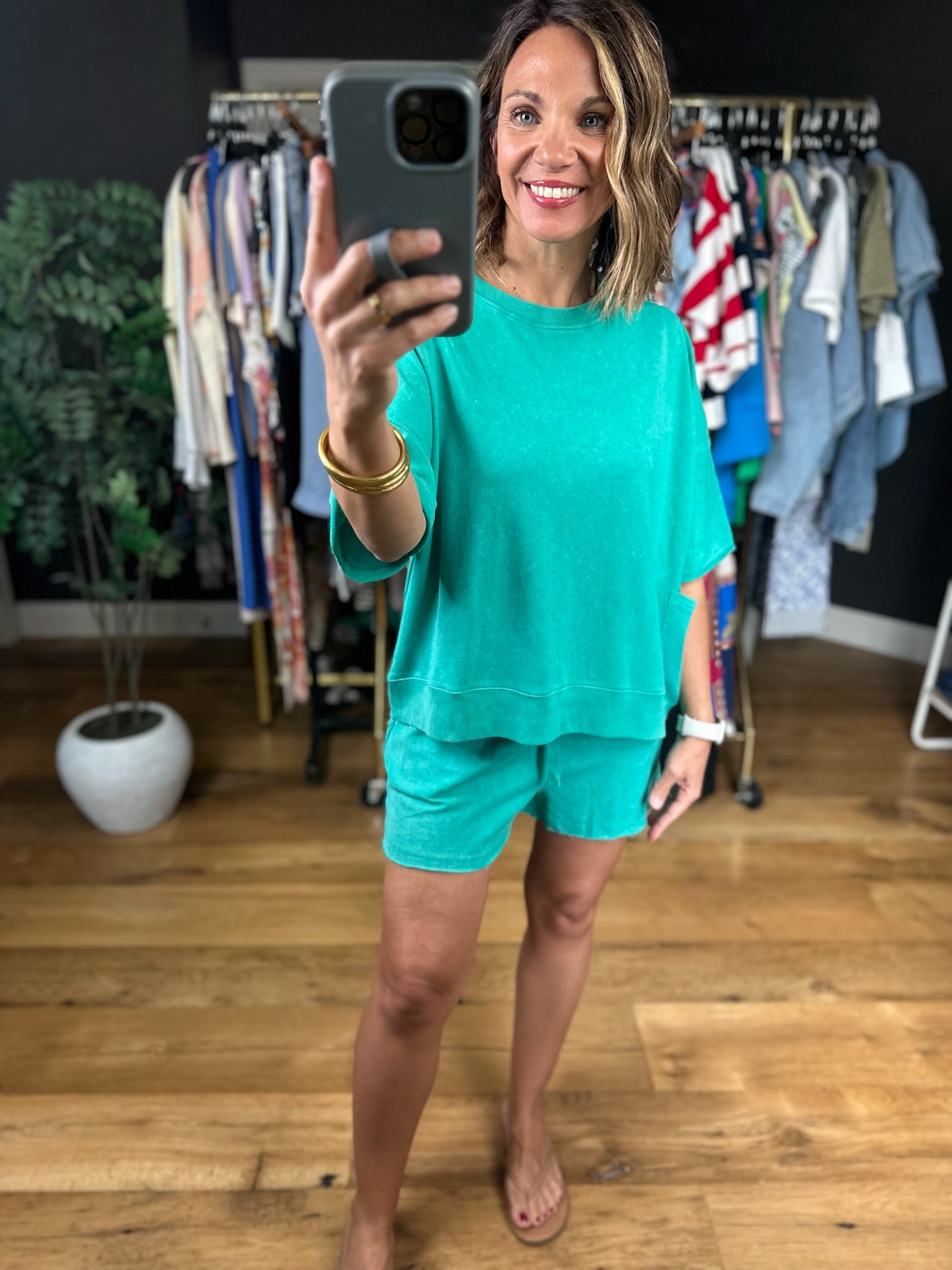 Soft Touch Two-Piece Set-Short Sleeves-Very J-Anna Kaytes Boutique, Women's Fashion Boutique in Grinnell, Iowa