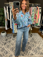 Finding Hope Floral Button-Down Top-Long Sleeves-Entro-Anna Kaytes Boutique, Women's Fashion Boutique in Grinnell, Iowa