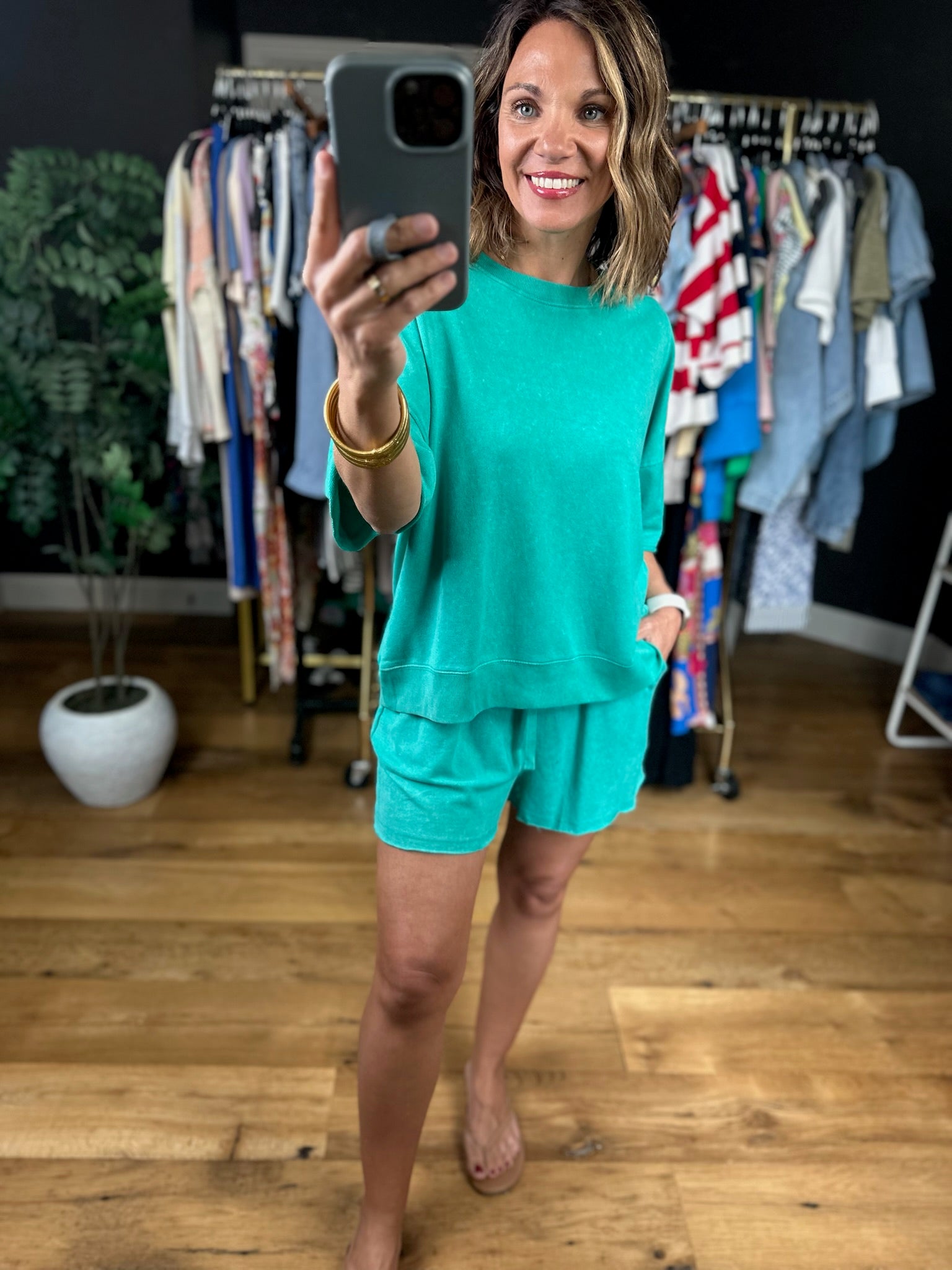 Soft Touch Two-Piece Set-Short Sleeves-Very J-Anna Kaytes Boutique, Women's Fashion Boutique in Grinnell, Iowa