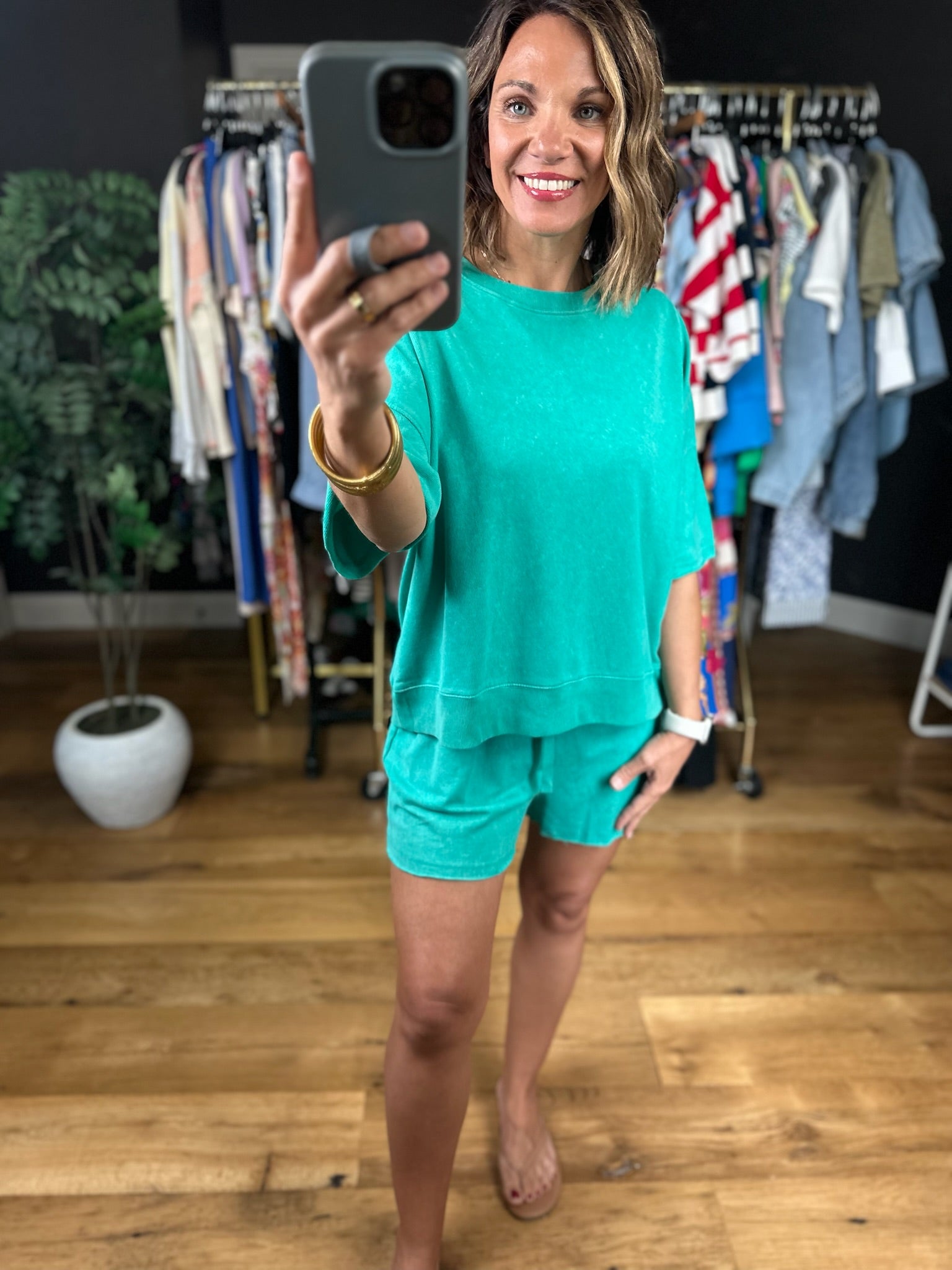Soft Touch Two-Piece Set-Short Sleeves-Very J-Anna Kaytes Boutique, Women's Fashion Boutique in Grinnell, Iowa