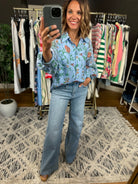 Finding Hope Floral Button-Down Top-Long Sleeves-Entro-Anna Kaytes Boutique, Women's Fashion Boutique in Grinnell, Iowa