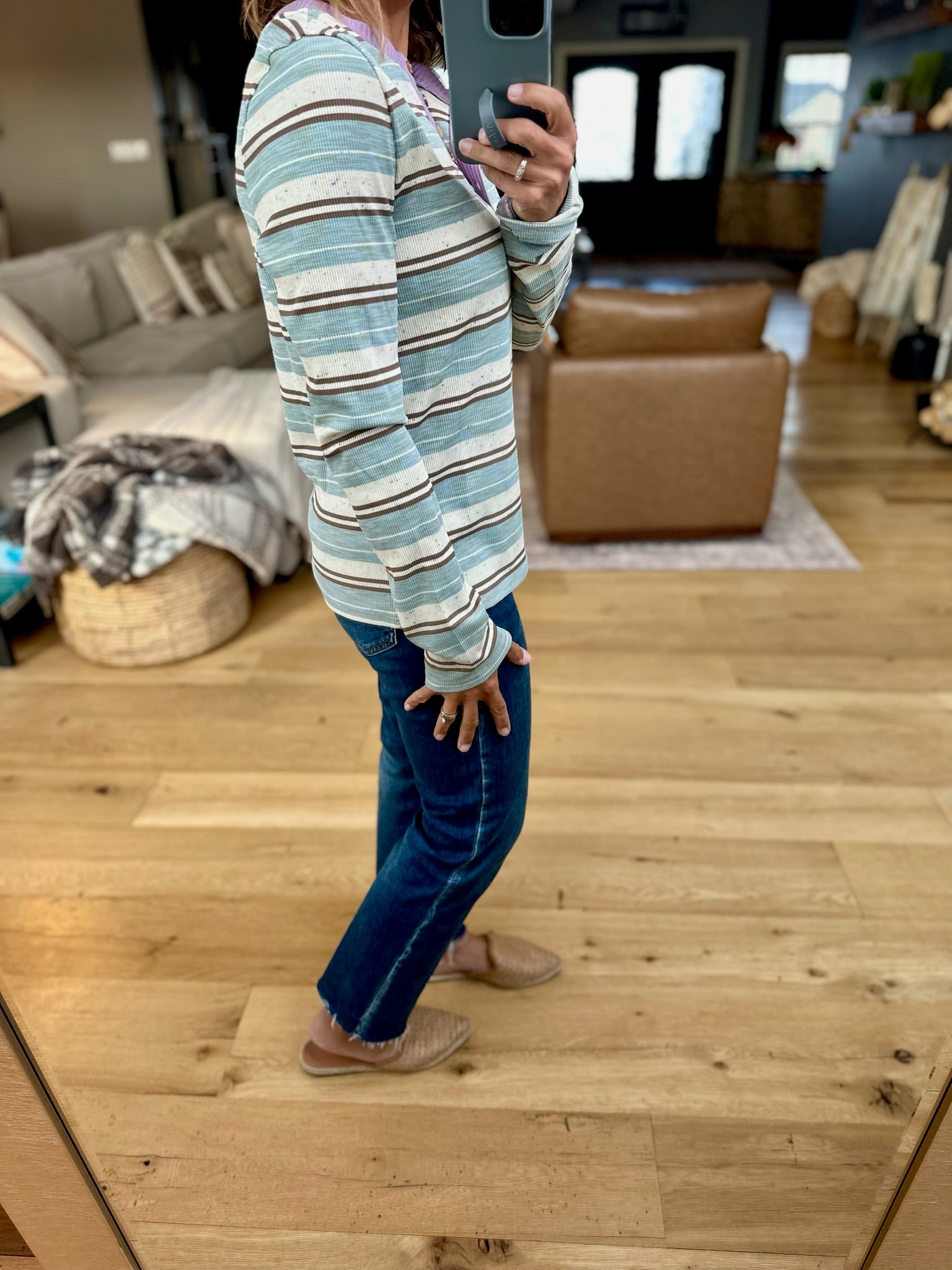 Looking For Fun Striped Long Sleeve Top-Anniewear-Anna Kaytes Boutique, Women's Fashion Boutique in Grinnell, Iowa