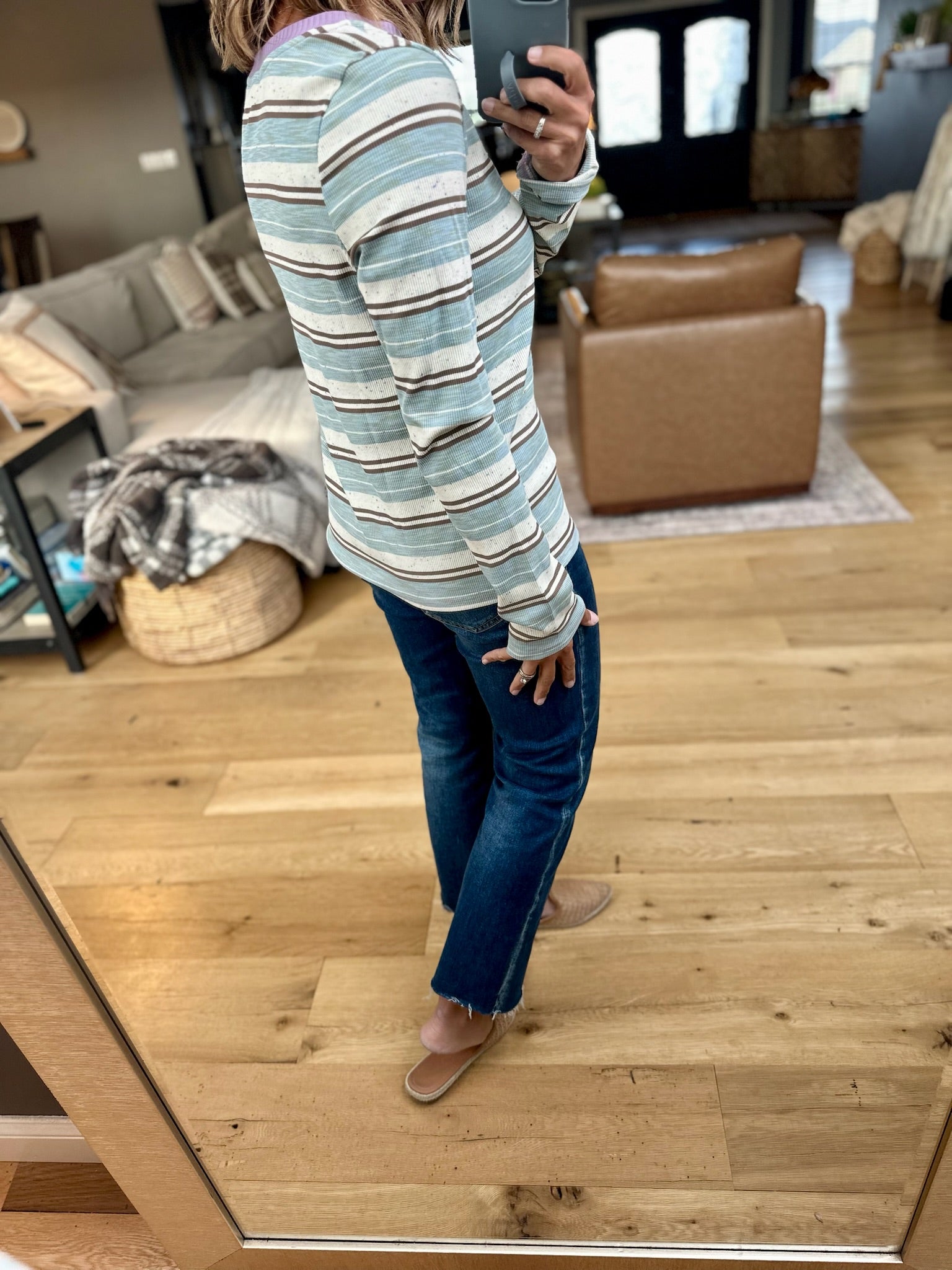 Looking For Fun Striped Long Sleeve Top-Anniewear-Anna Kaytes Boutique, Women's Fashion Boutique in Grinnell, Iowa