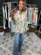 Finding Hope Floral Button-Down Top-Long Sleeves-Entro-Anna Kaytes Boutique, Women's Fashion Boutique in Grinnell, Iowa