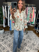 Finding Hope Floral Button-Down Top-Long Sleeves-Entro-Anna Kaytes Boutique, Women's Fashion Boutique in Grinnell, Iowa
