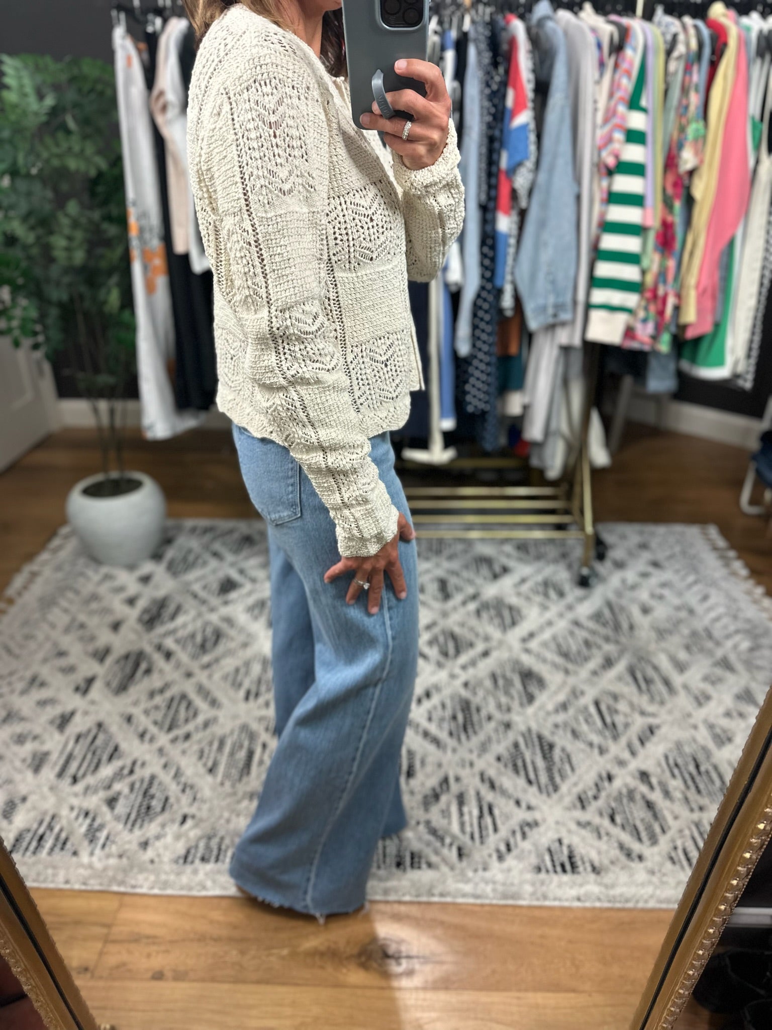 Memory Moment Crochet Knit Cardigan-Sweaters-Wishlist-Anna Kaytes Boutique, Women's Fashion Boutique in Grinnell, Iowa