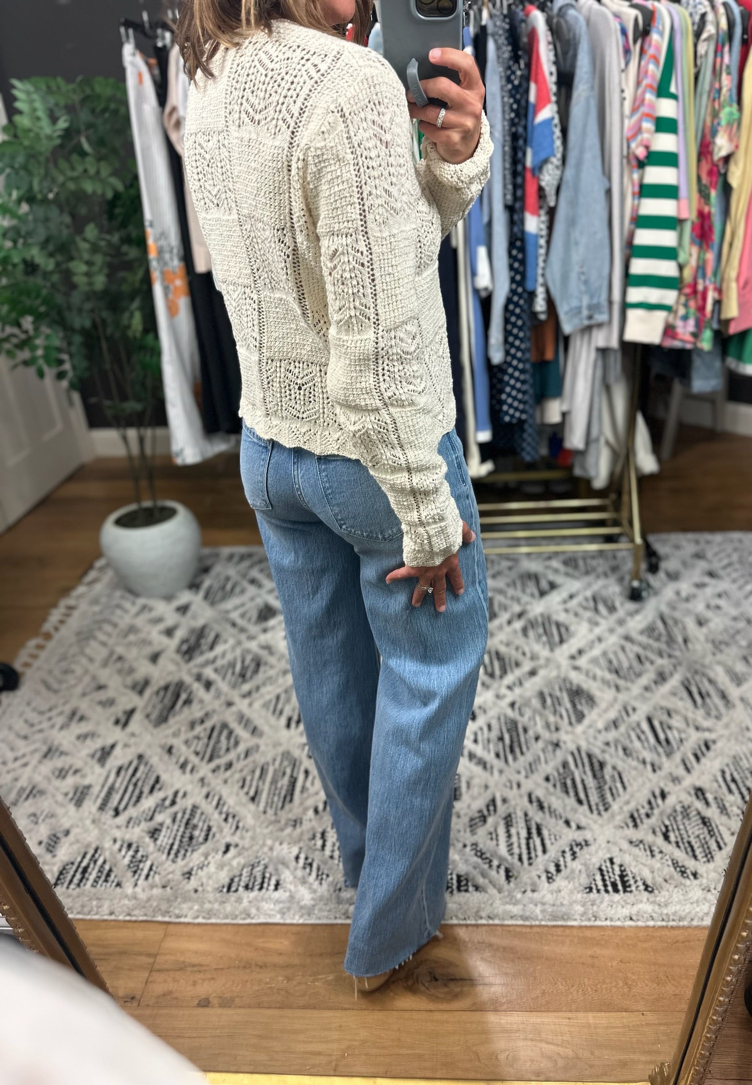 Memory Moment Crochet Knit Cardigan-Sweaters-Wishlist-Anna Kaytes Boutique, Women's Fashion Boutique in Grinnell, Iowa