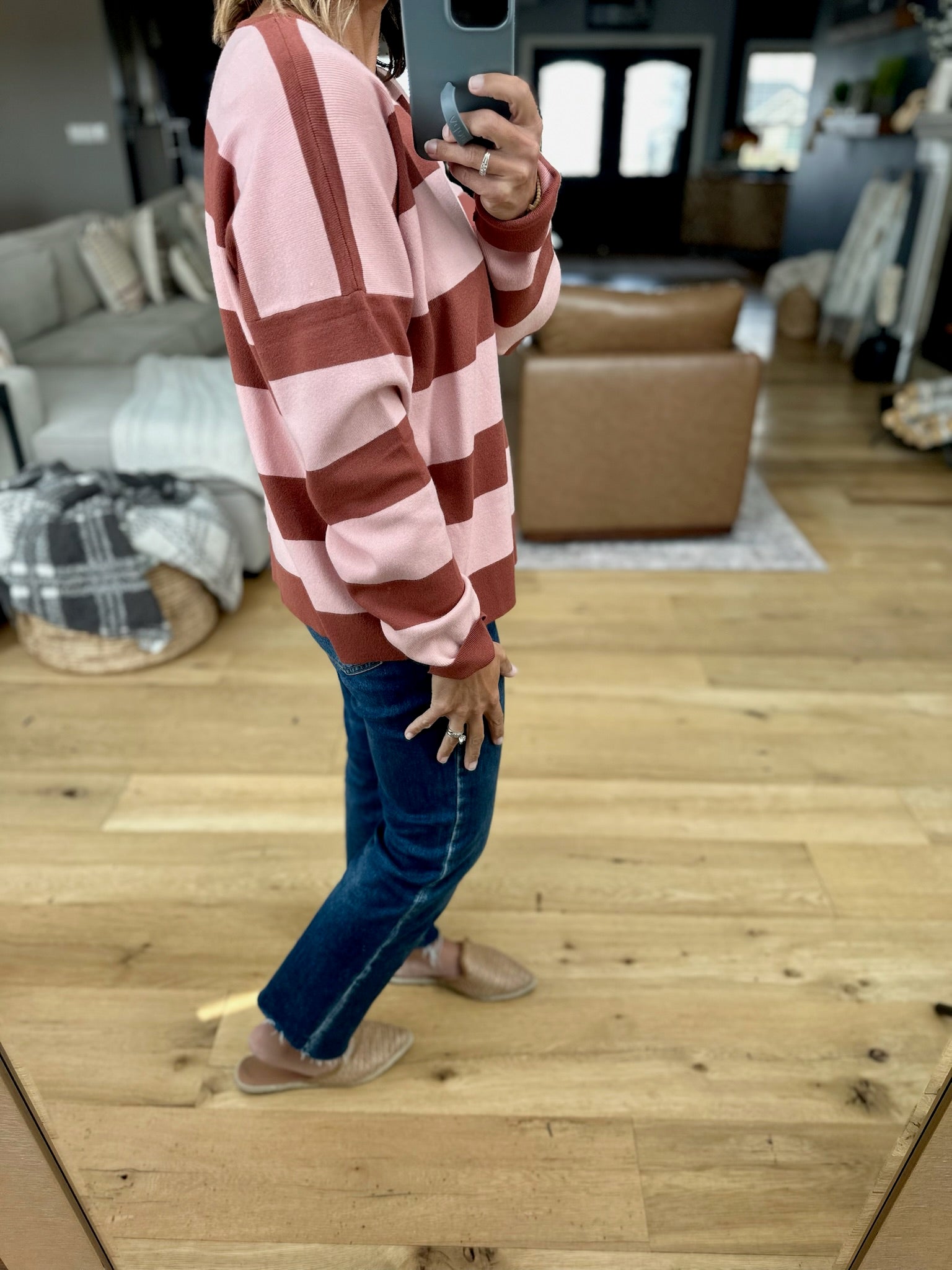 All Good Things Striped Lightweight Knit-Sweaters-Wishlist-Anna Kaytes Boutique, Women's Fashion Boutique in Grinnell, Iowa