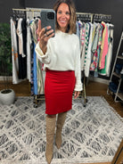 The Second Part Pencil Skirt-Skirts-Olivaceous-Anna Kaytes Boutique, Women's Fashion Boutique in Grinnell, Iowa