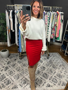 The Second Part Pencil Skirt-Skirts-Olivaceous-Anna Kaytes Boutique, Women's Fashion Boutique in Grinnell, Iowa