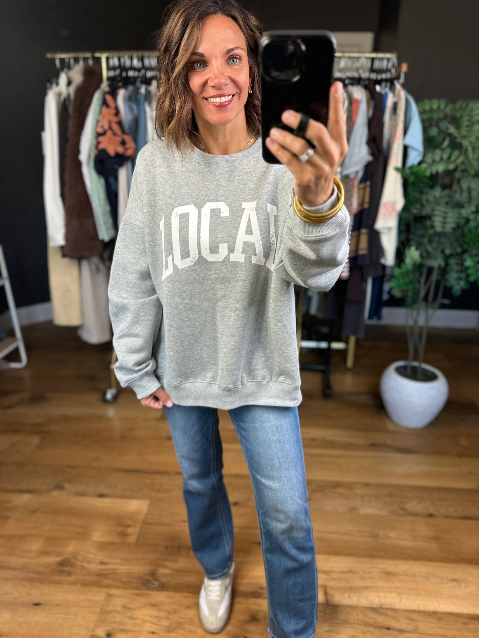 Local Crewneck Sweatshirt-Sweaters-Wishlist-Anna Kaytes Boutique, Women's Fashion Boutique in Grinnell, Iowa