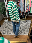 In My Head Striped Crew-Sweaters-Hem & Thread-Anna Kaytes Boutique, Women's Fashion Boutique in Grinnell, Iowa