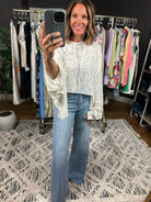 On Cloud Nine Raw Hem Top-Sweaters-POL-Anna Kaytes Boutique, Women's Fashion Boutique in Grinnell, Iowa