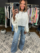 On Cloud Nine Raw Hem Top-Sweaters-POL-Anna Kaytes Boutique, Women's Fashion Boutique in Grinnell, Iowa