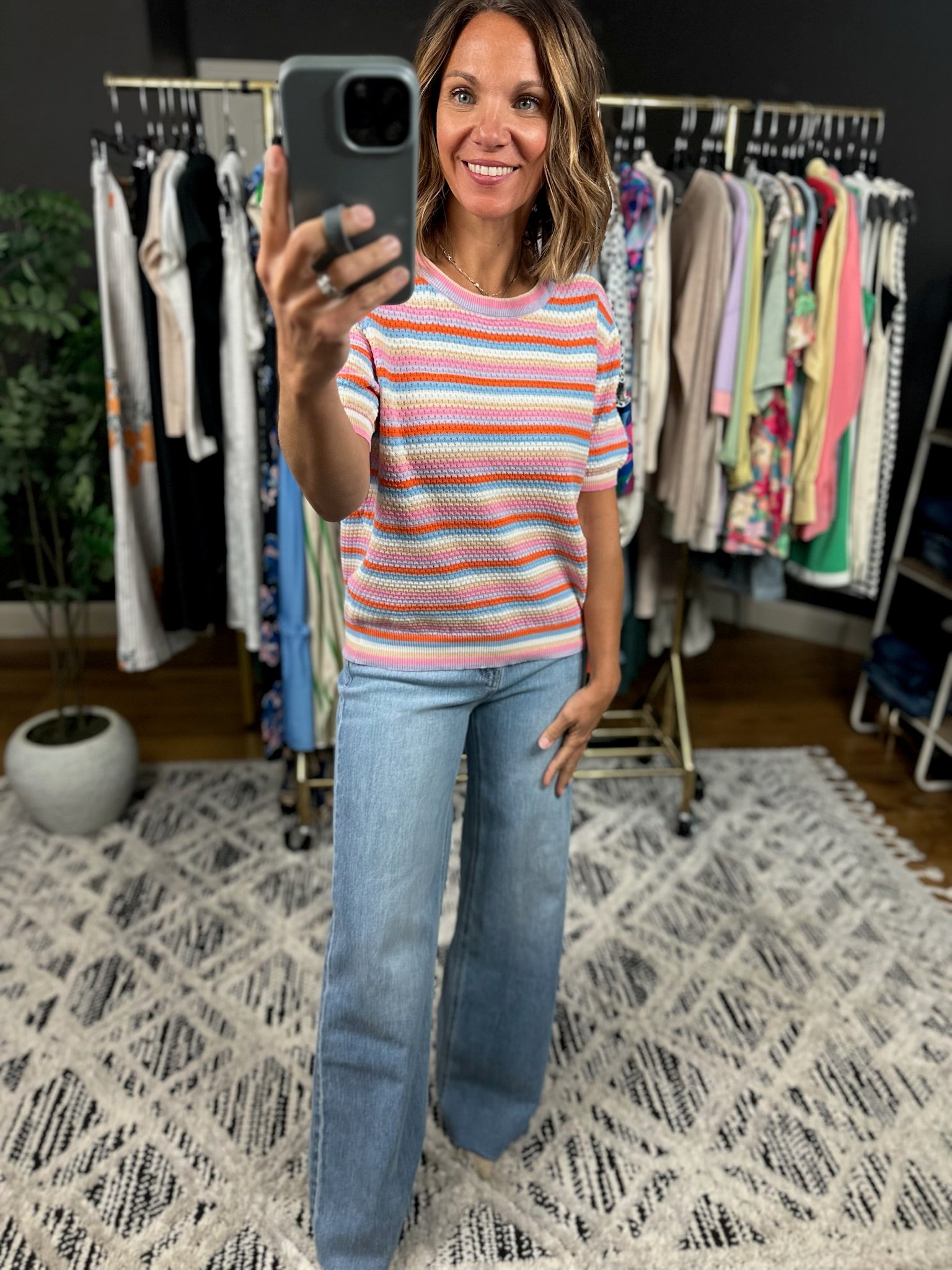 All I Have Short Sleeve Knit Top-Short Sleeves-Hem & Thread-Anna Kaytes Boutique, Women's Fashion Boutique in Grinnell, Iowa