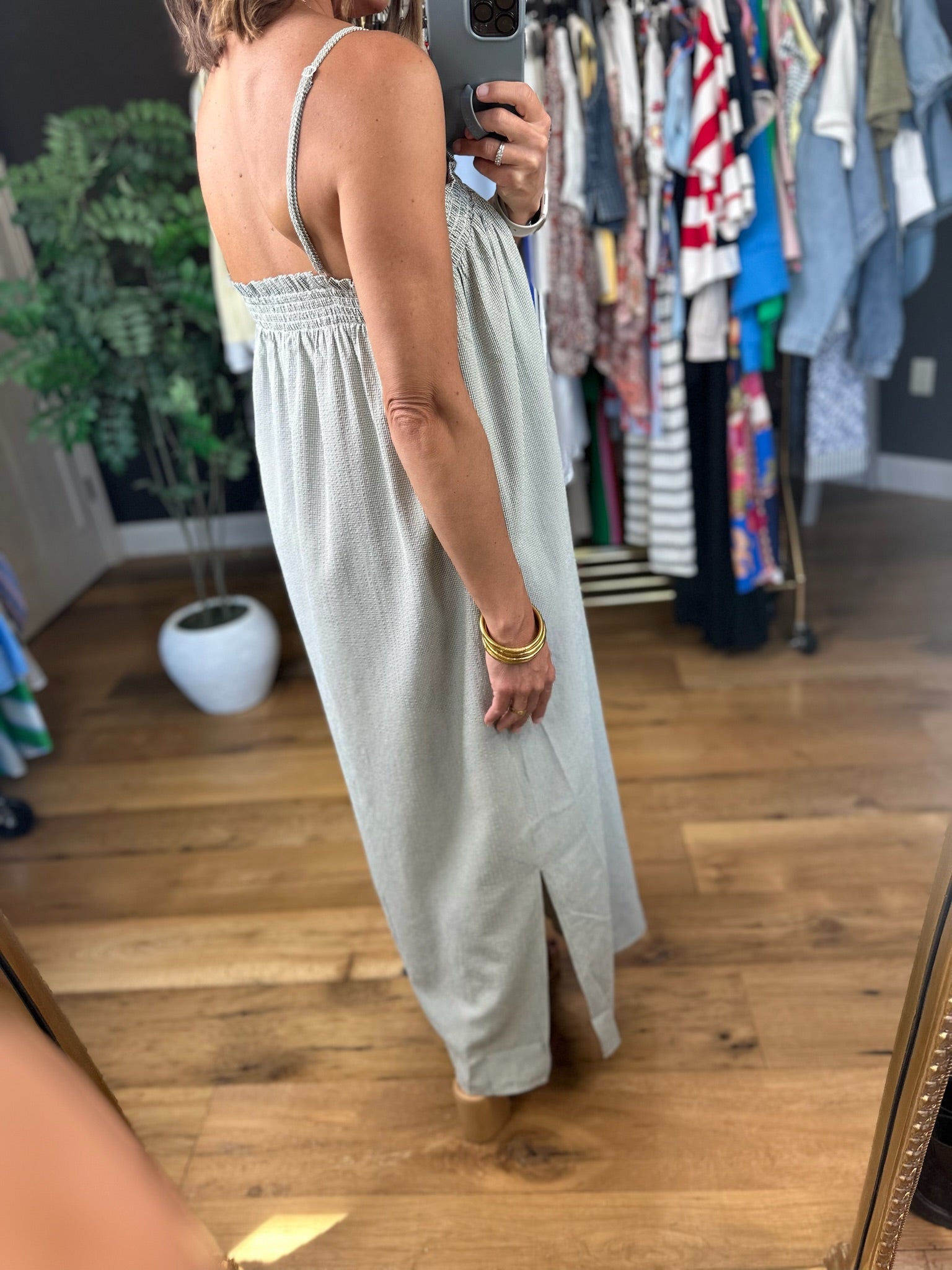 Meet Me On Main Smocked Dress-Dresses-Wishlist-Anna Kaytes Boutique, Women's Fashion Boutique in Grinnell, Iowa