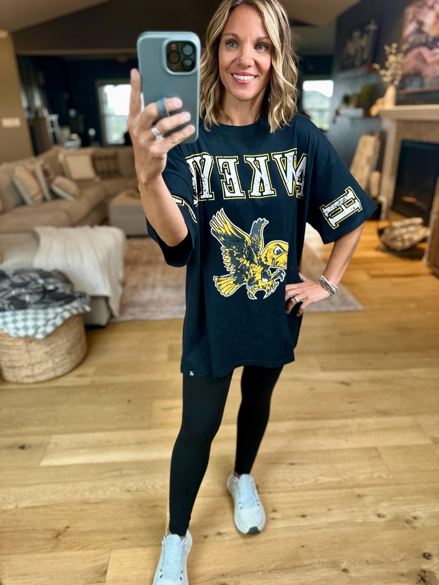 Hawkeyes Oversized Tee-Gameday Social-Anna Kaytes Boutique, Women's Fashion Boutique in Grinnell, Iowa