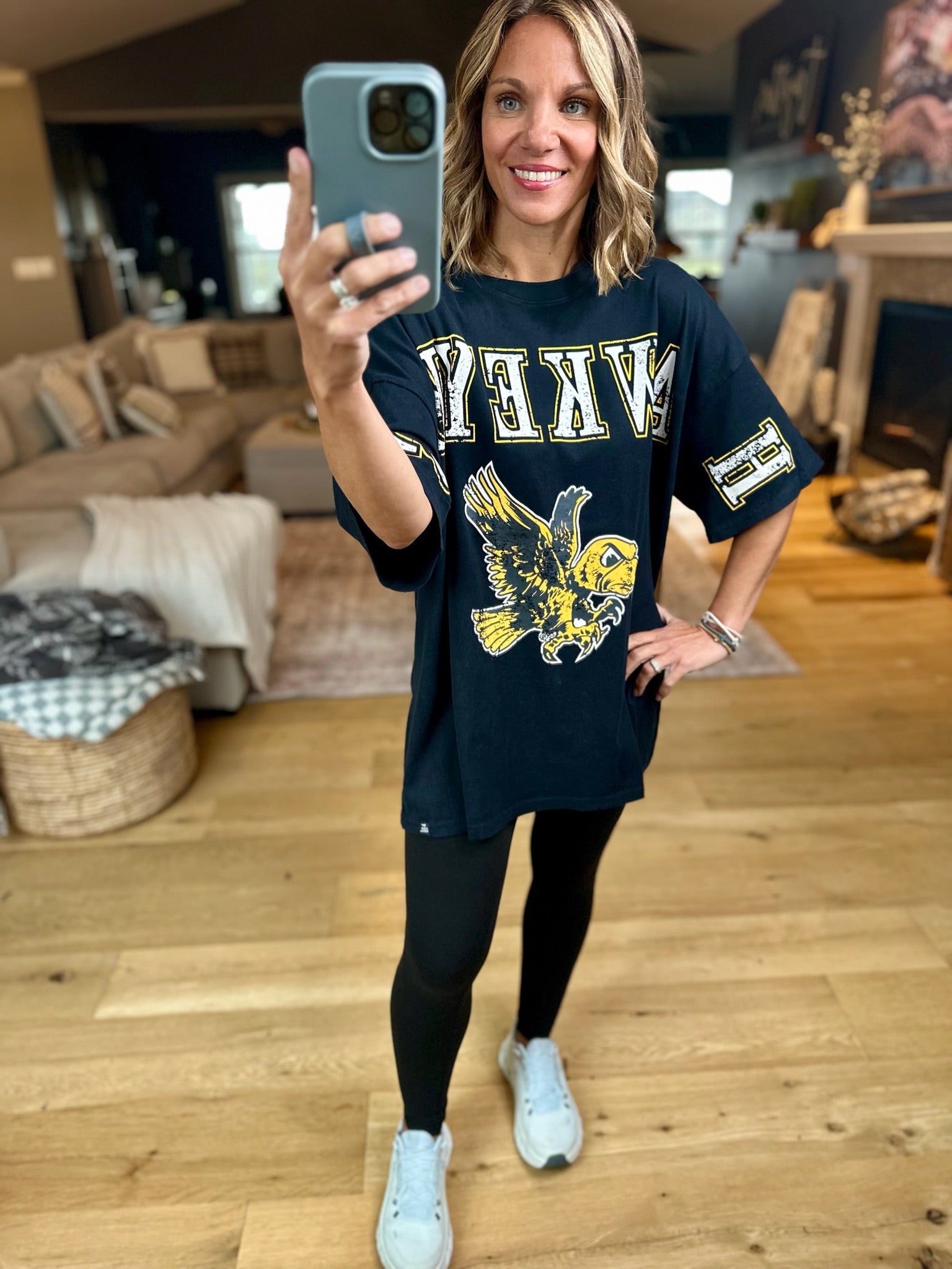 Hawkeyes Oversized Tee-Gameday Social-Anna Kaytes Boutique, Women's Fashion Boutique in Grinnell, Iowa