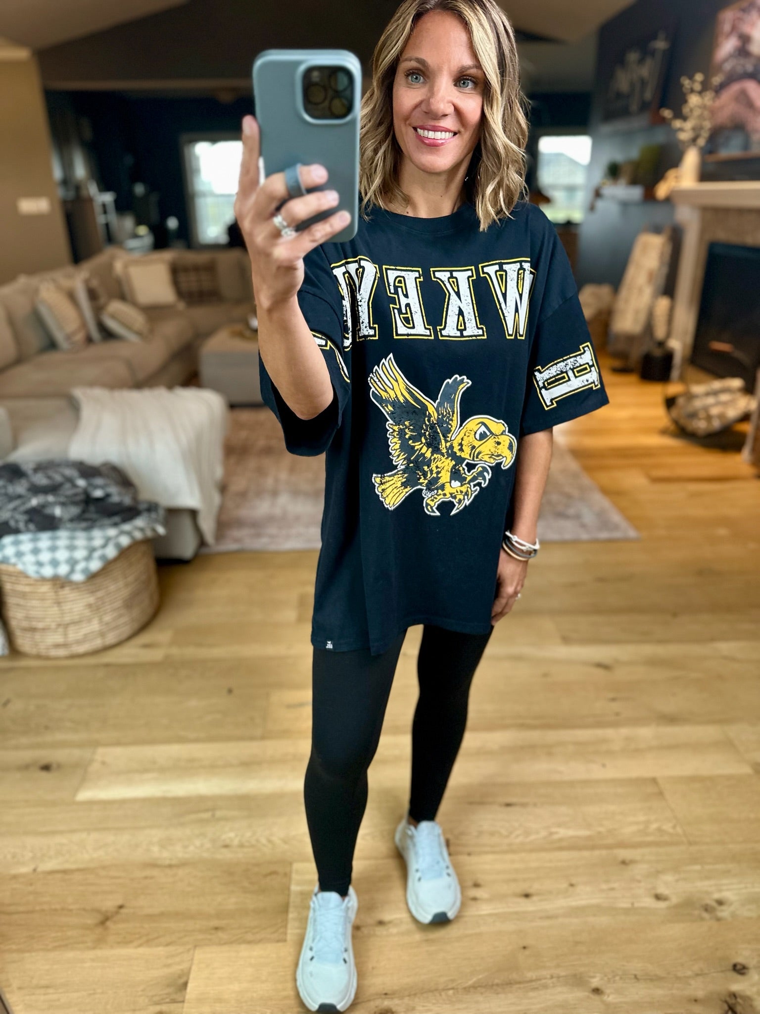 Hawkeyes Oversized Tee-Gameday Social-Anna Kaytes Boutique, Women's Fashion Boutique in Grinnell, Iowa