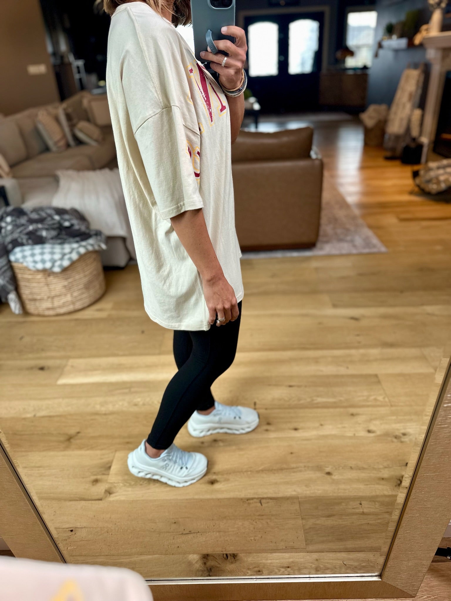 Cyclones Oversized Tee - Two color options-Gameday Social-Anna Kaytes Boutique, Women's Fashion Boutique in Grinnell, Iowa