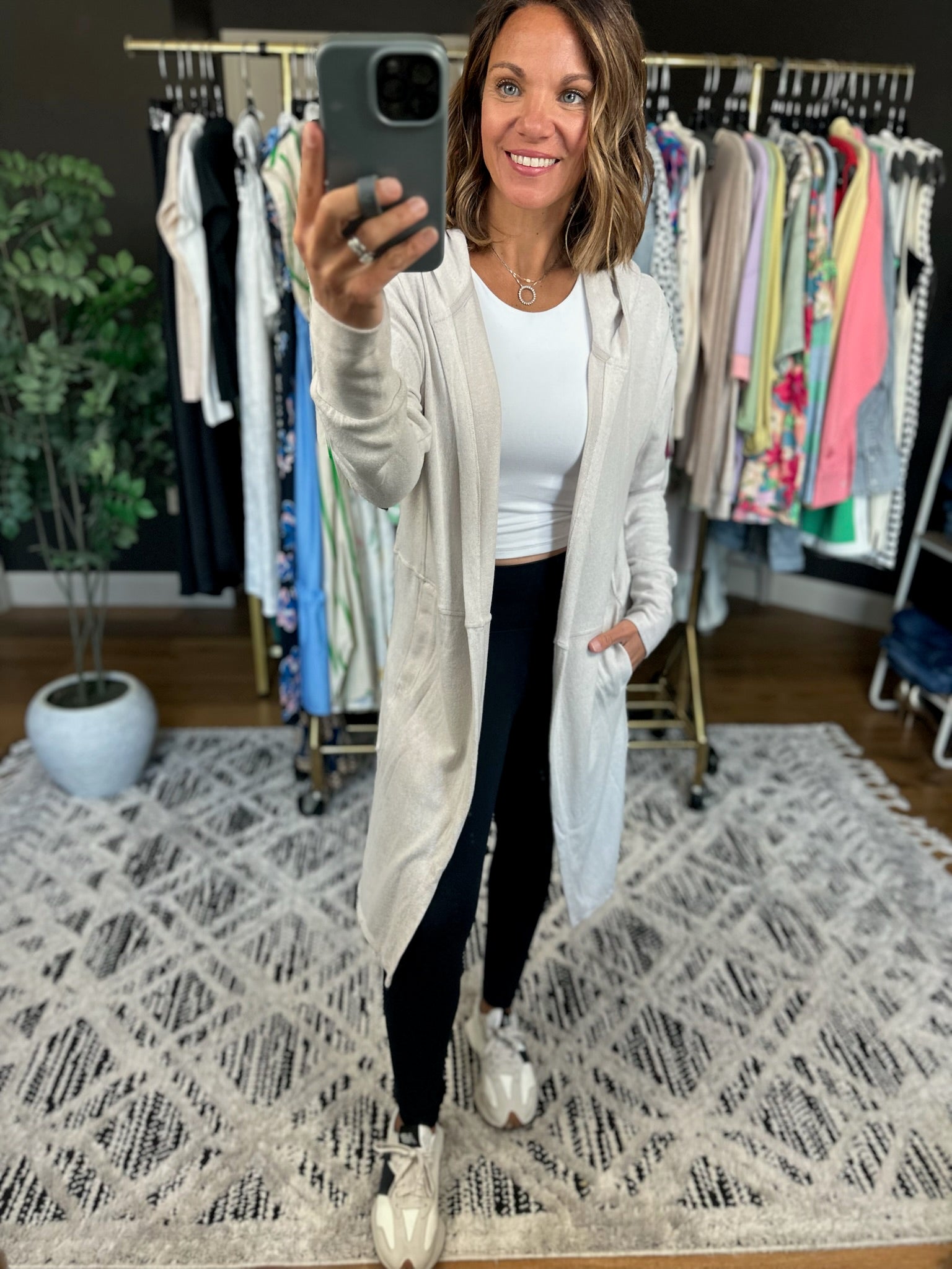 Swept Away Midi Pocket Cardigan-Sweaters-Mono B-Anna Kaytes Boutique, Women's Fashion Boutique in Grinnell, Iowa