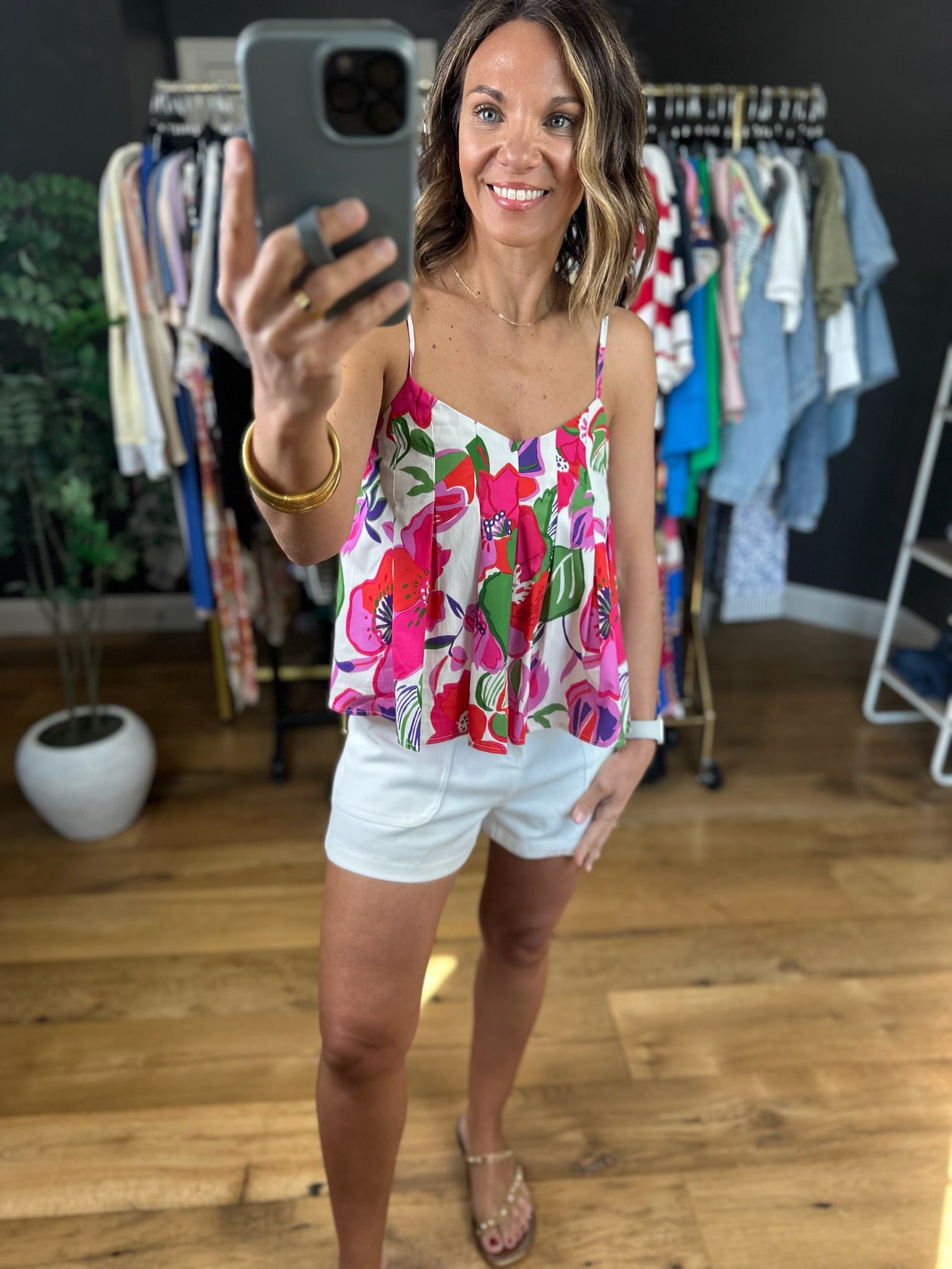 Keeps Getting Better Floral Top-Sleeveless-THML-Anna Kaytes Boutique, Women's Fashion Boutique in Grinnell, Iowa