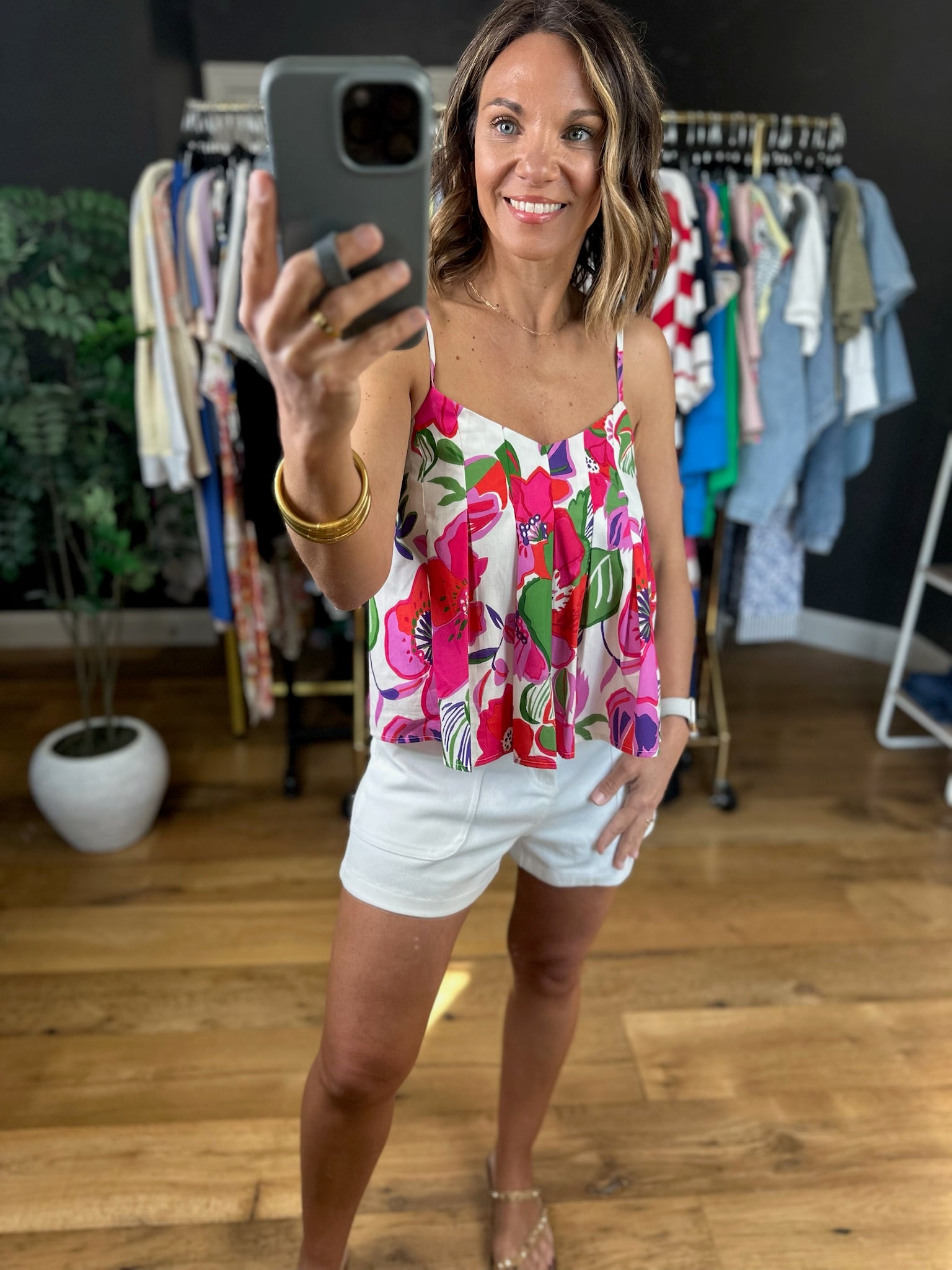 Keeps Getting Better Floral Top-Sleeveless-THML-Anna Kaytes Boutique, Women's Fashion Boutique in Grinnell, Iowa