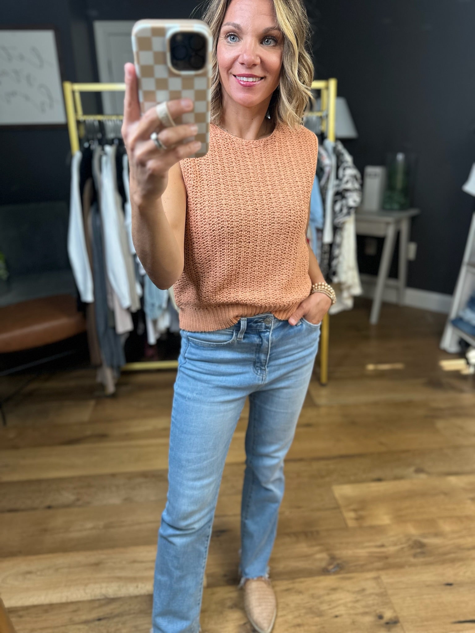 Charming Feeling Knit Top - Caramel-By Together-Anna Kaytes Boutique, Women's Fashion Boutique in Grinnell, Iowa