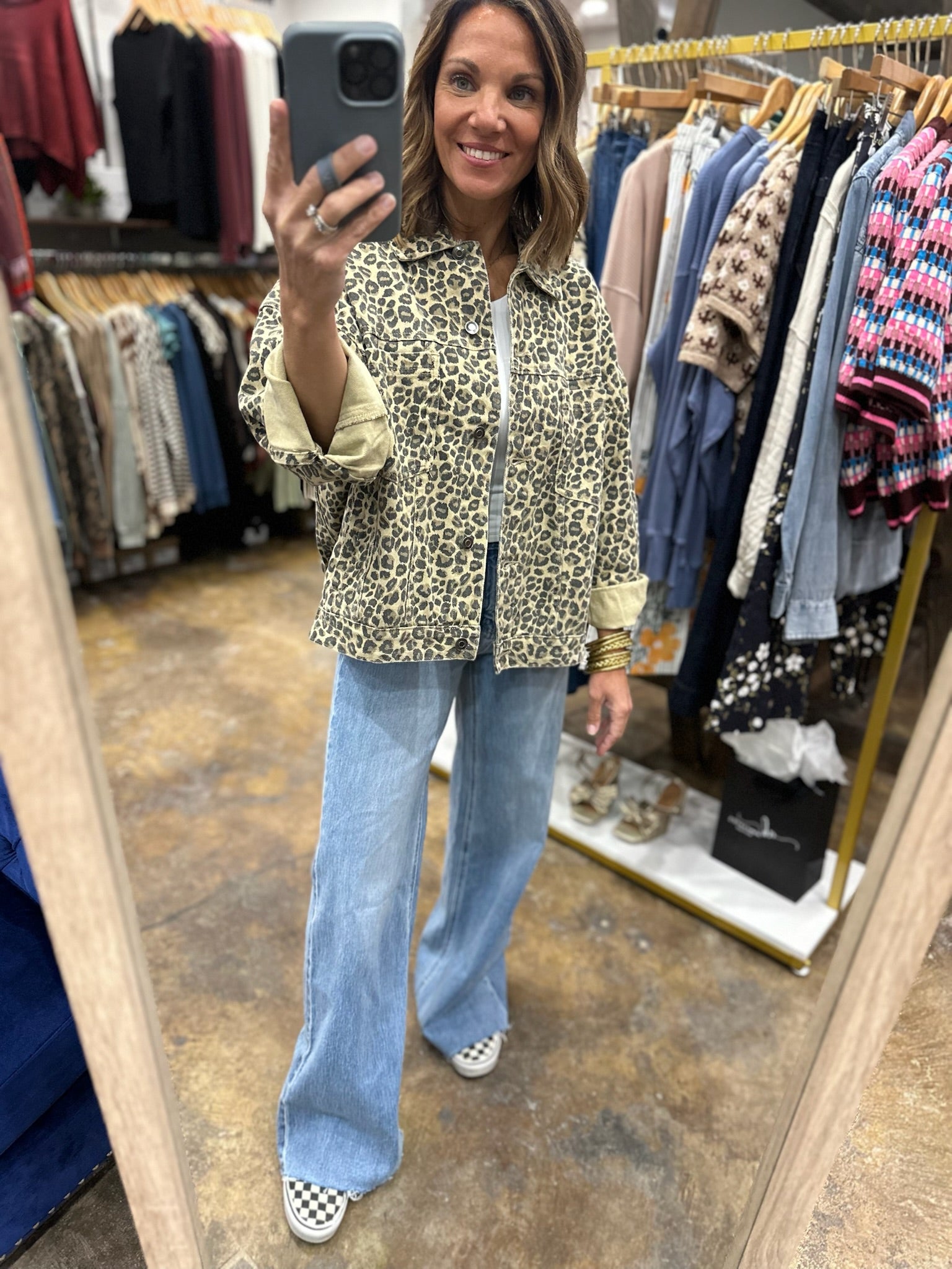 Through The Motions Leopard Print Jacket-Jackets-Tres Bien-Anna Kaytes Boutique, Women's Fashion Boutique in Grinnell, Iowa