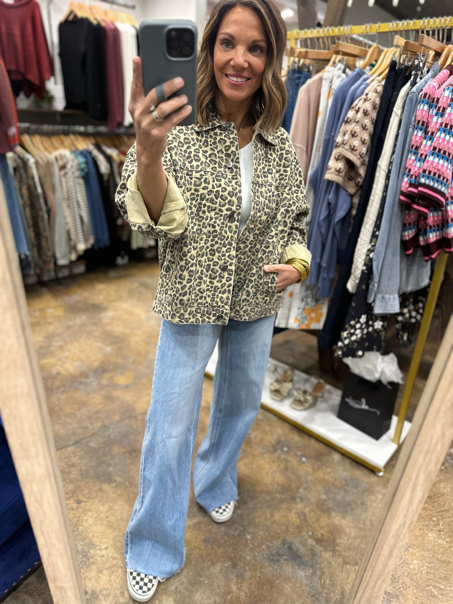 Through The Motions Leopard Print Jacket-Jackets-Tres Bien-Anna Kaytes Boutique, Women's Fashion Boutique in Grinnell, Iowa