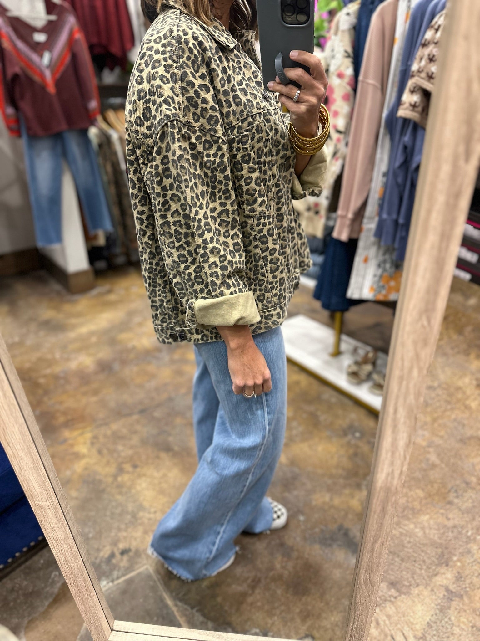 Through The Motions Leopard Print Jacket-Jackets-Tres Bien-Anna Kaytes Boutique, Women's Fashion Boutique in Grinnell, Iowa