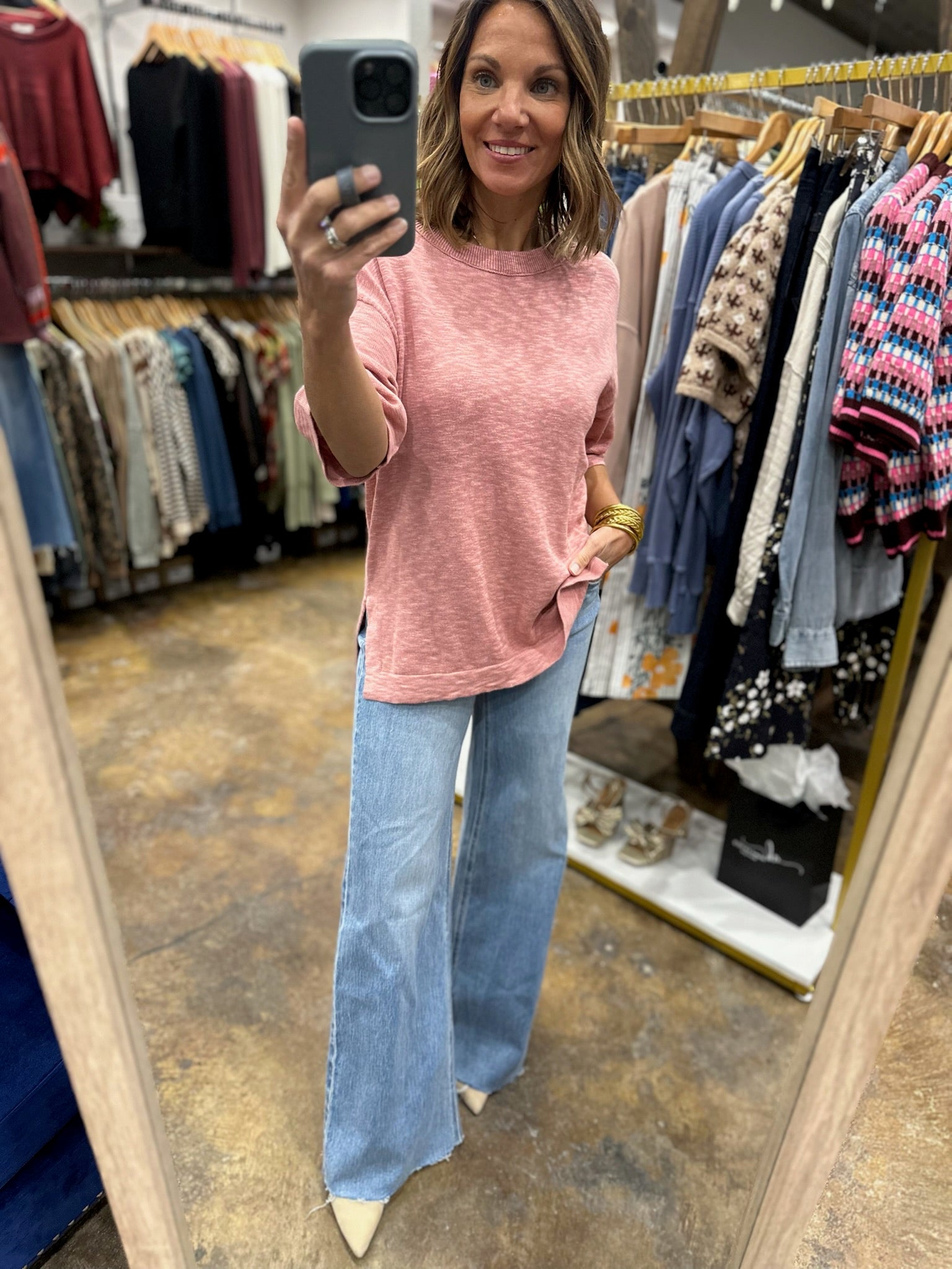 The Way In Short Sleeve Knit-Sweaters-Be Cool-Anna Kaytes Boutique, Women's Fashion Boutique in Grinnell, Iowa