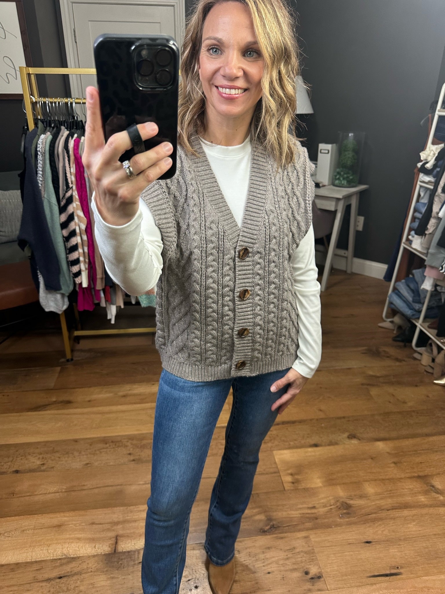 Right This Way Knit Cardigan Vest - Multiple Options-Vests-Staccato 54055-Anna Kaytes Boutique, Women's Fashion Boutique in Grinnell, Iowa