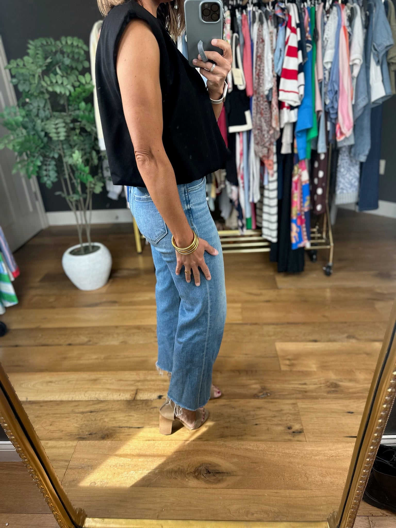 Aside From You Bubble-Hem Top-Short Sleeves-Entro-Anna Kaytes Boutique, Women's Fashion Boutique in Grinnell, Iowa