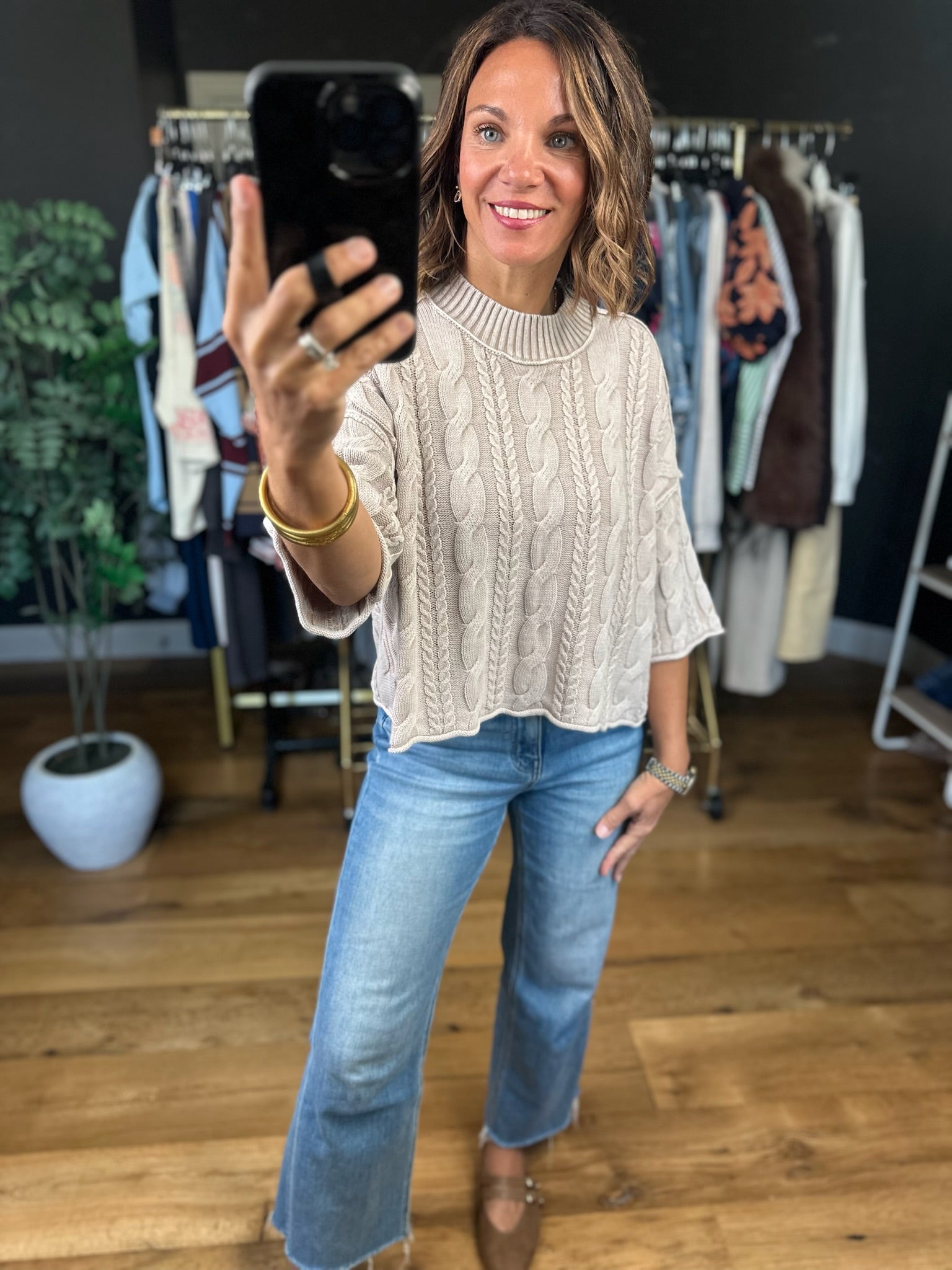 Never Lonely Cable-Knit Sweater-Sweaters-Blu Pepper-Anna Kaytes Boutique, Women's Fashion Boutique in Grinnell, Iowa