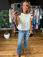 Aside From You Bubble-Hem Top-Short Sleeves-Entro-Anna Kaytes Boutique, Women's Fashion Boutique in Grinnell, Iowa