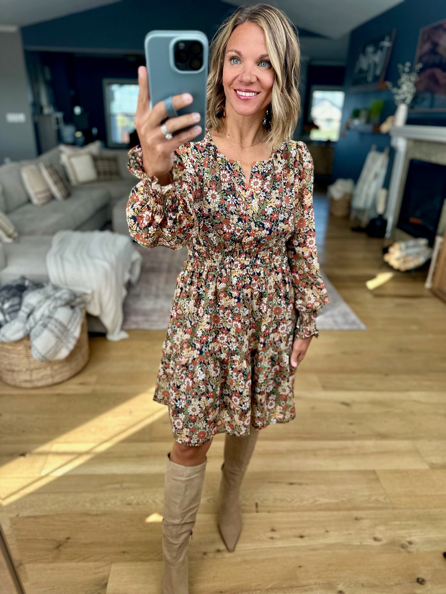 Floral Harvest Pocket Dress-In Loom-Anna Kaytes Boutique, Women's Fashion Boutique in Grinnell, Iowa