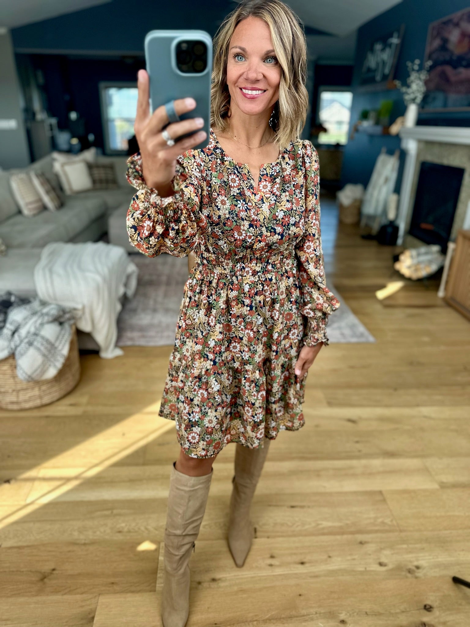 Floral Harvest Pocket Dress-In Loom-Anna Kaytes Boutique, Women's Fashion Boutique in Grinnell, Iowa