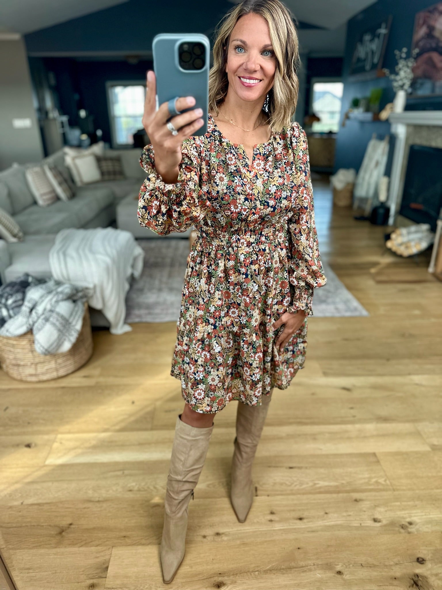 Floral Harvest Pocket Dress-In Loom-Anna Kaytes Boutique, Women's Fashion Boutique in Grinnell, Iowa