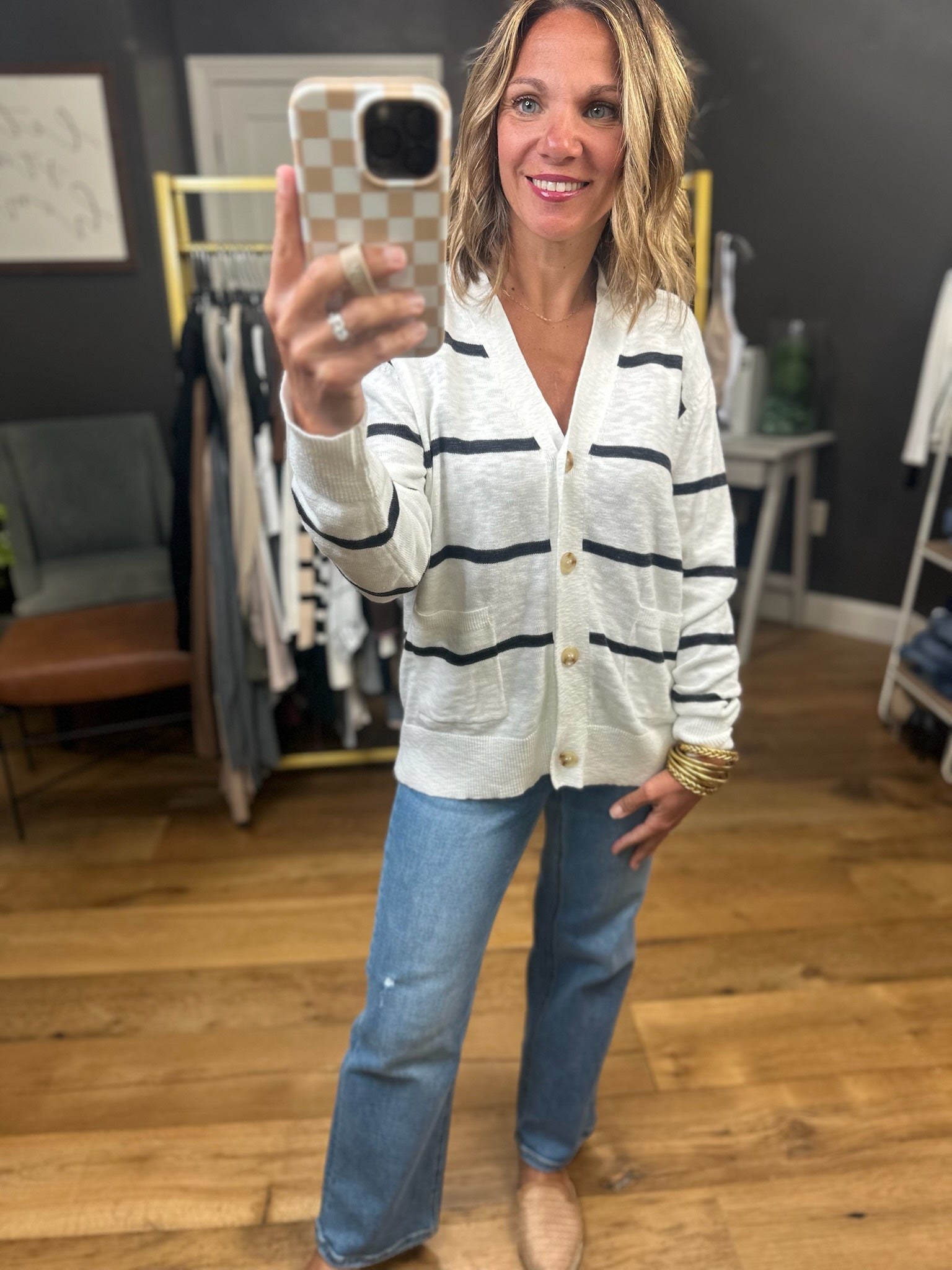 Chasing Dreams Striped Knit Cardigan - Multiple Options-Be Cool-Anna Kaytes Boutique, Women's Fashion Boutique in Grinnell, Iowa