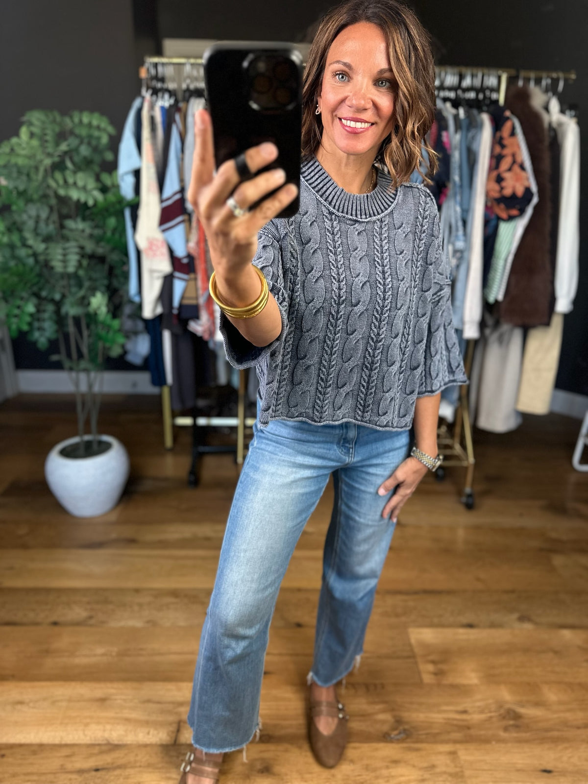 Never Lonely Cable-Knit Sweater-Sweaters-Blu Pepper-Anna Kaytes Boutique, Women's Fashion Boutique in Grinnell, Iowa