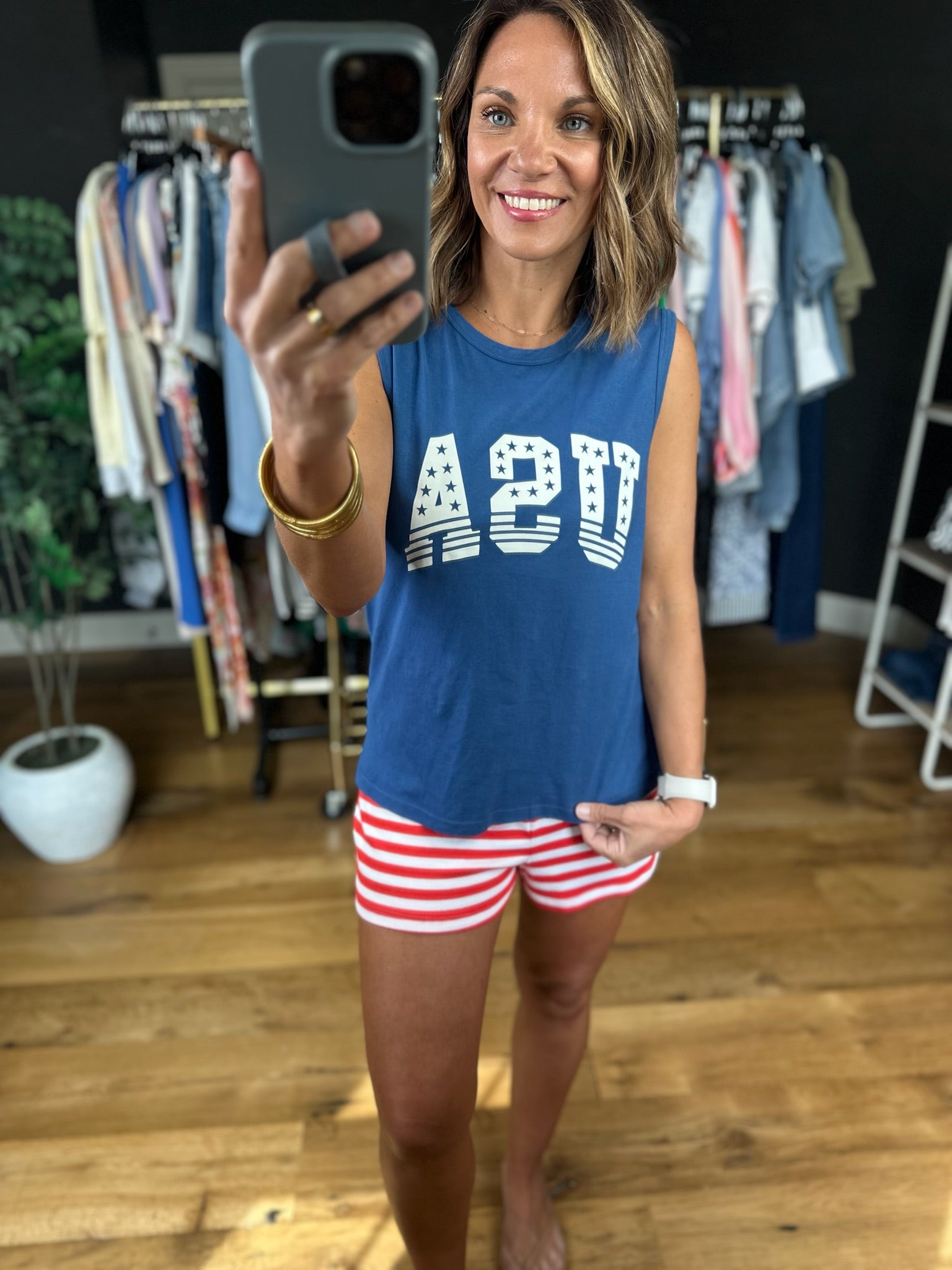 Z Supply Stars and Stripes Muscle Tank-Sleeveless-Z Supply-Anna Kaytes Boutique, Women's Fashion Boutique in Grinnell, Iowa