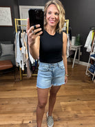 The Mira High Rise Mom Short-Shorts-Vervet-Anna Kaytes Boutique, Women's Fashion Boutique in Grinnell, Iowa