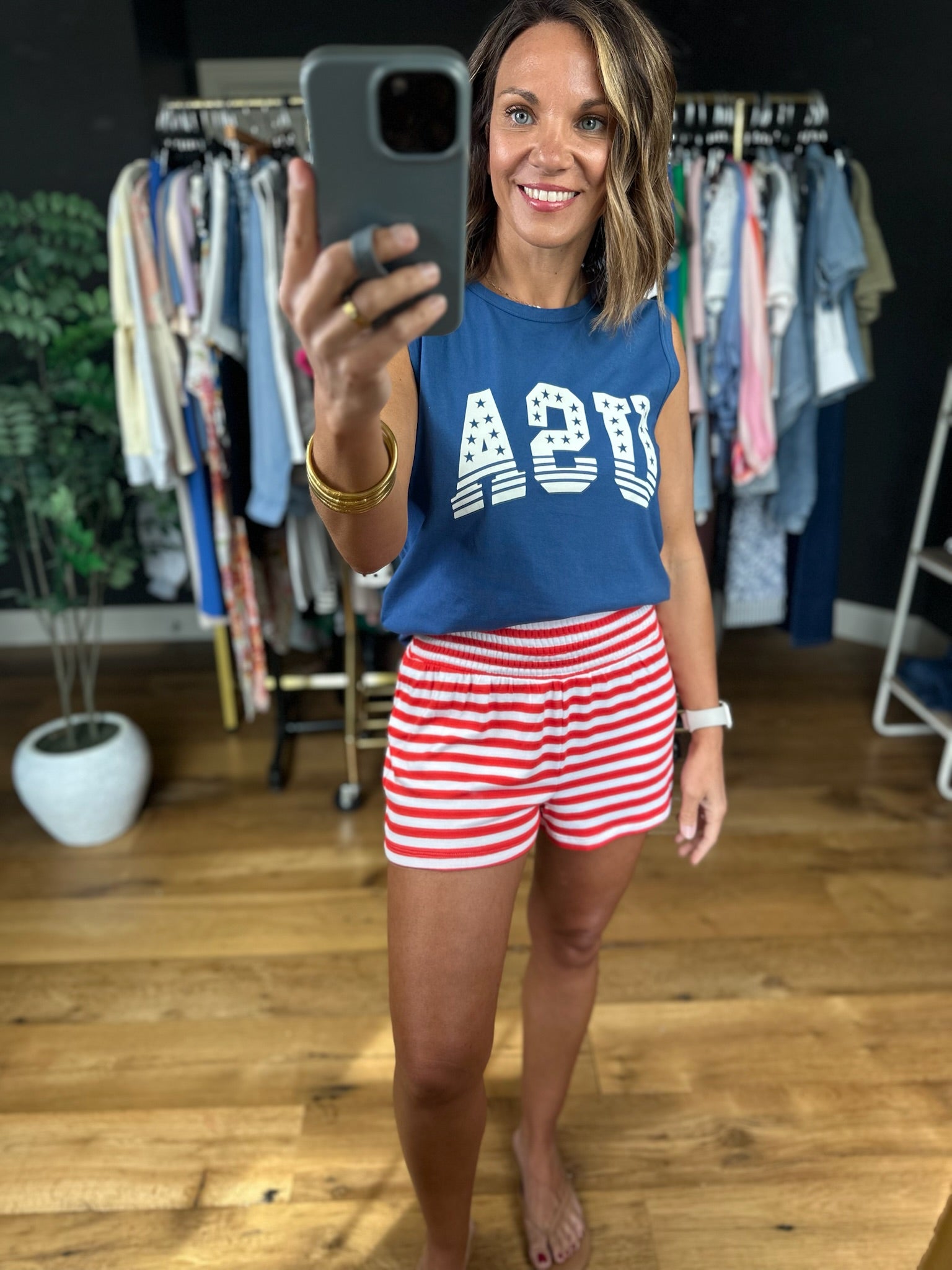 Z Supply Dawn Stripe Short-Shorts-Z Supply-Anna Kaytes Boutique, Women's Fashion Boutique in Grinnell, Iowa