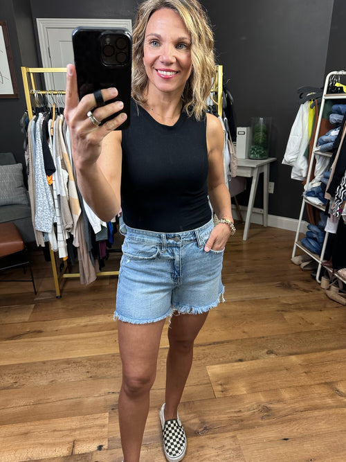 The Mira High Rise Mom Short-Shorts-Vervet-Anna Kaytes Boutique, Women's Fashion Boutique in Grinnell, Iowa