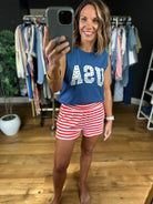 Z Supply Dawn Stripe Short-Shorts-Z Supply-Anna Kaytes Boutique, Women's Fashion Boutique in Grinnell, Iowa