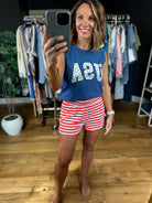 Z Supply Dawn Stripe Short-Shorts-Z Supply-Anna Kaytes Boutique, Women's Fashion Boutique in Grinnell, Iowa