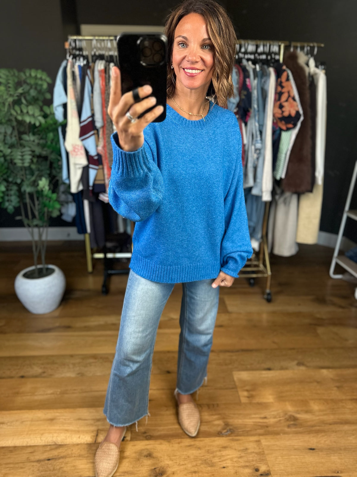 Matching Energy Crew Sweater-Sweaters-By Together-Anna Kaytes Boutique, Women's Fashion Boutique in Grinnell, Iowa