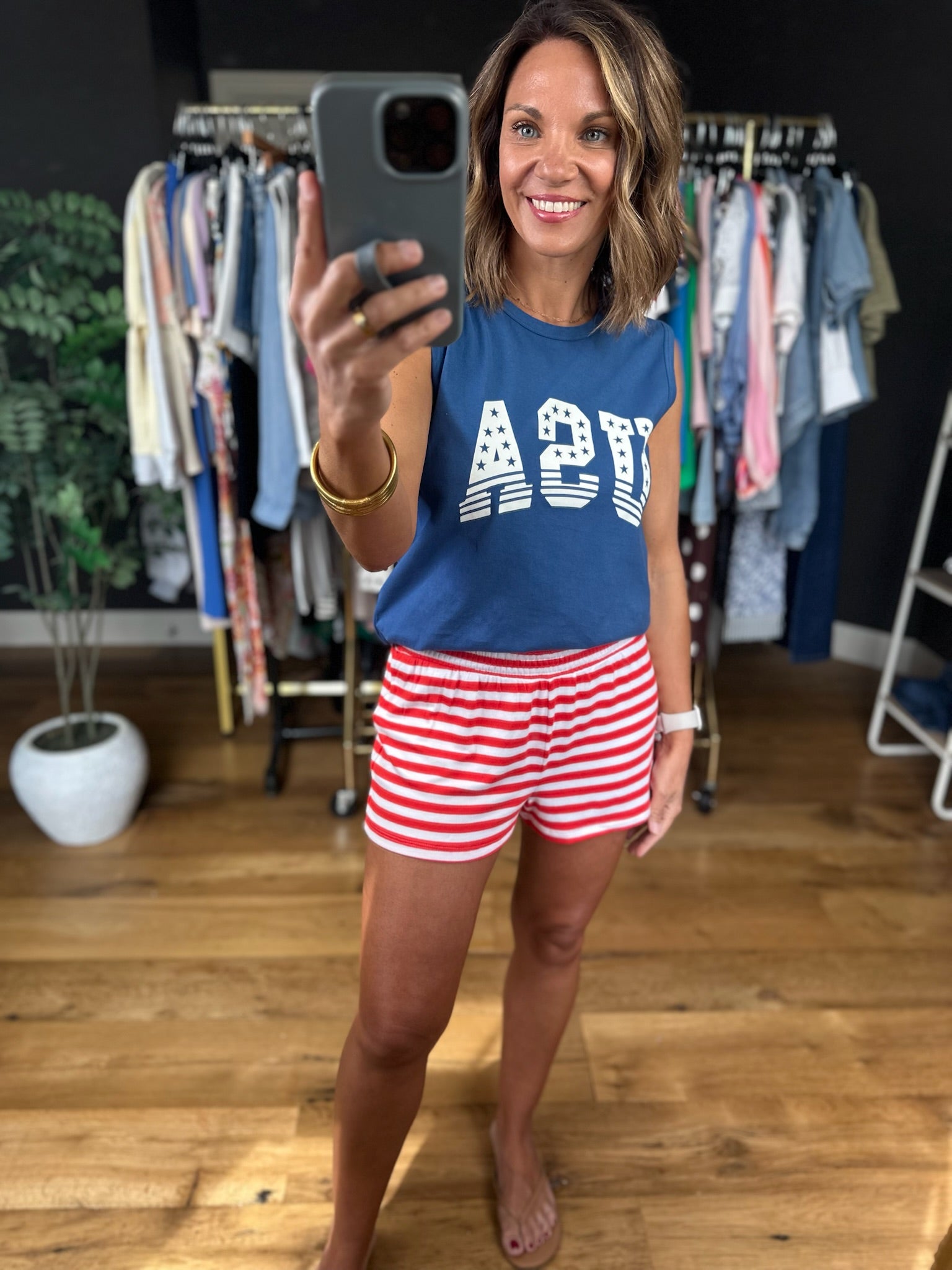 Z Supply Dawn Stripe Short-Shorts-Z Supply-Anna Kaytes Boutique, Women's Fashion Boutique in Grinnell, Iowa