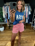 Z Supply Dawn Stripe Short-Shorts-Z Supply-Anna Kaytes Boutique, Women's Fashion Boutique in Grinnell, Iowa